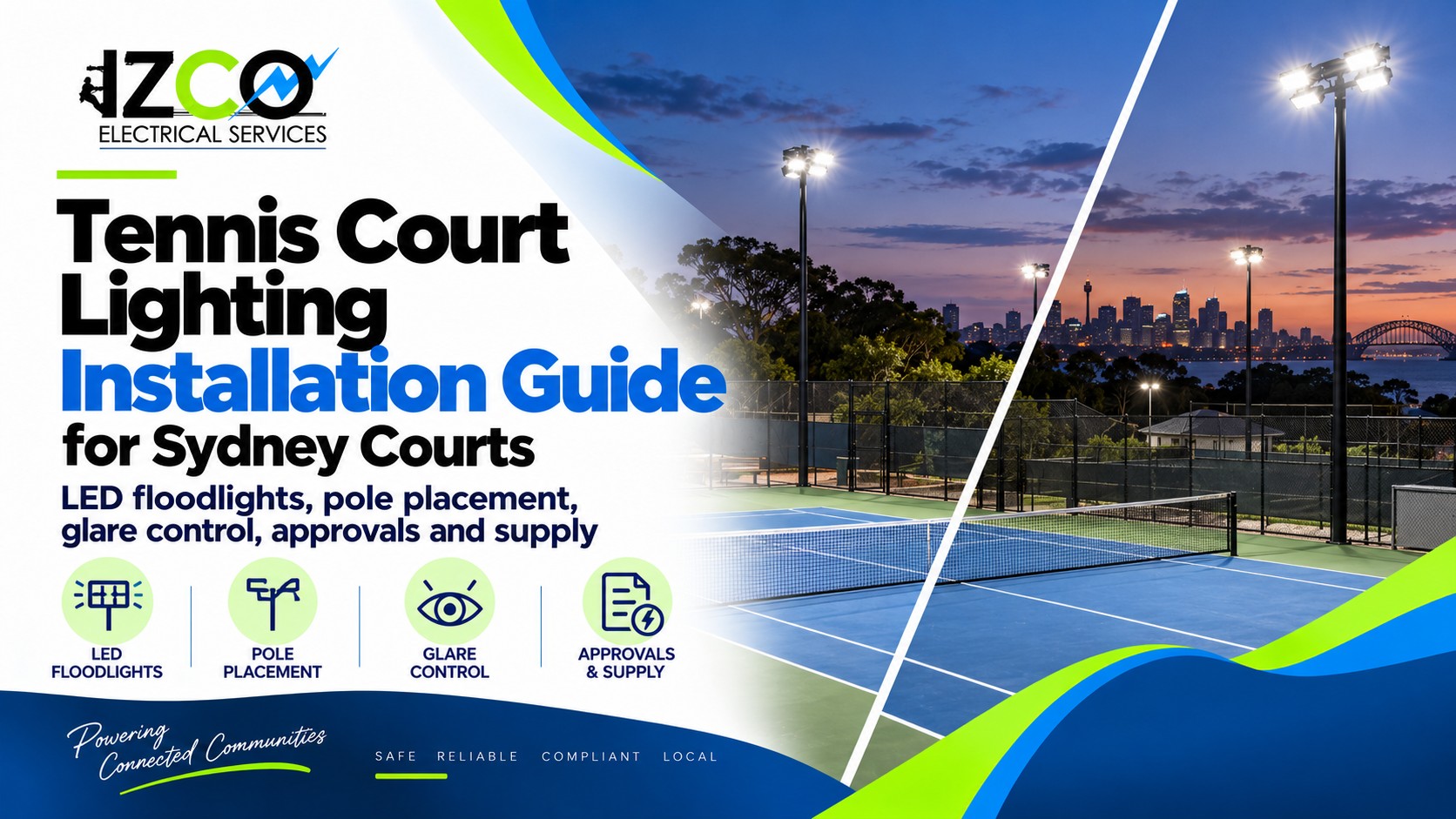 tennis court lighting installation guide for sydney courts