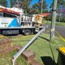 private power pole installation