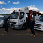 IZCO Electrical team with service vehicles for emergency electrician work in Sydney