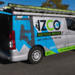 IZCO Electrical emergency service van with ladders and electrical equipment