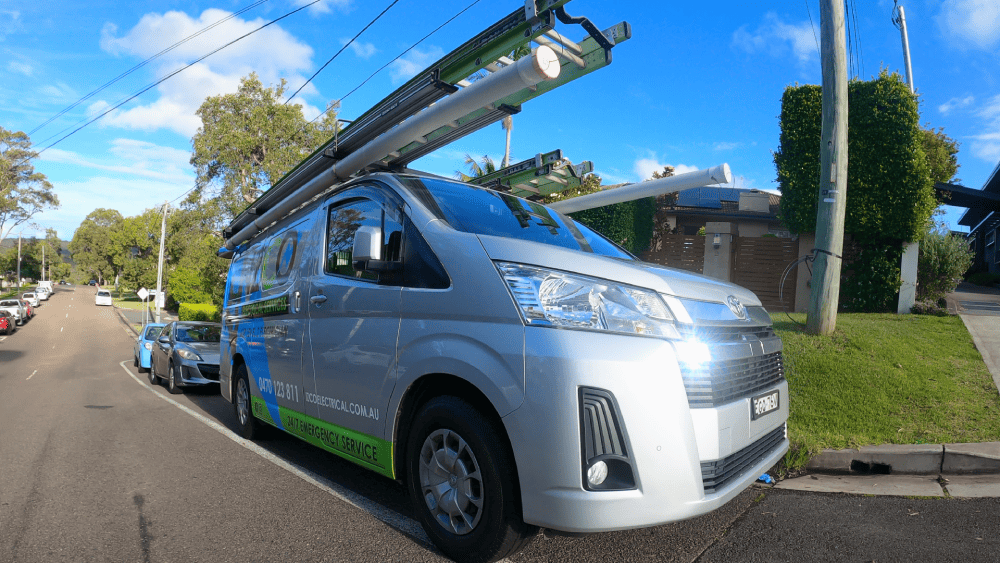 IZCO Electrical service van ready for emergency electrician work in Sydney